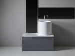 Plan de toilette suspendu, pour vasque à poser, L 50 à 201 x P 30 à 51 cm, finition lisse mate, 10 couleurs au choix, Anti bactérien, résine Akrytan®, Livraison Offerte.
